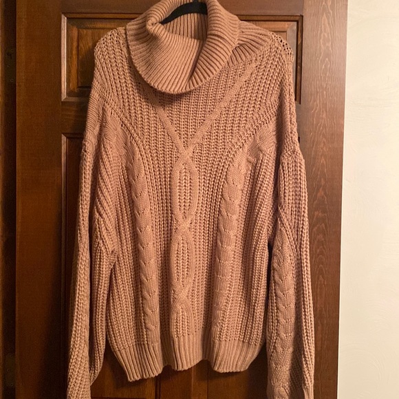 brand new- brown knit sweater with bum coverage - Picture 1 of 1